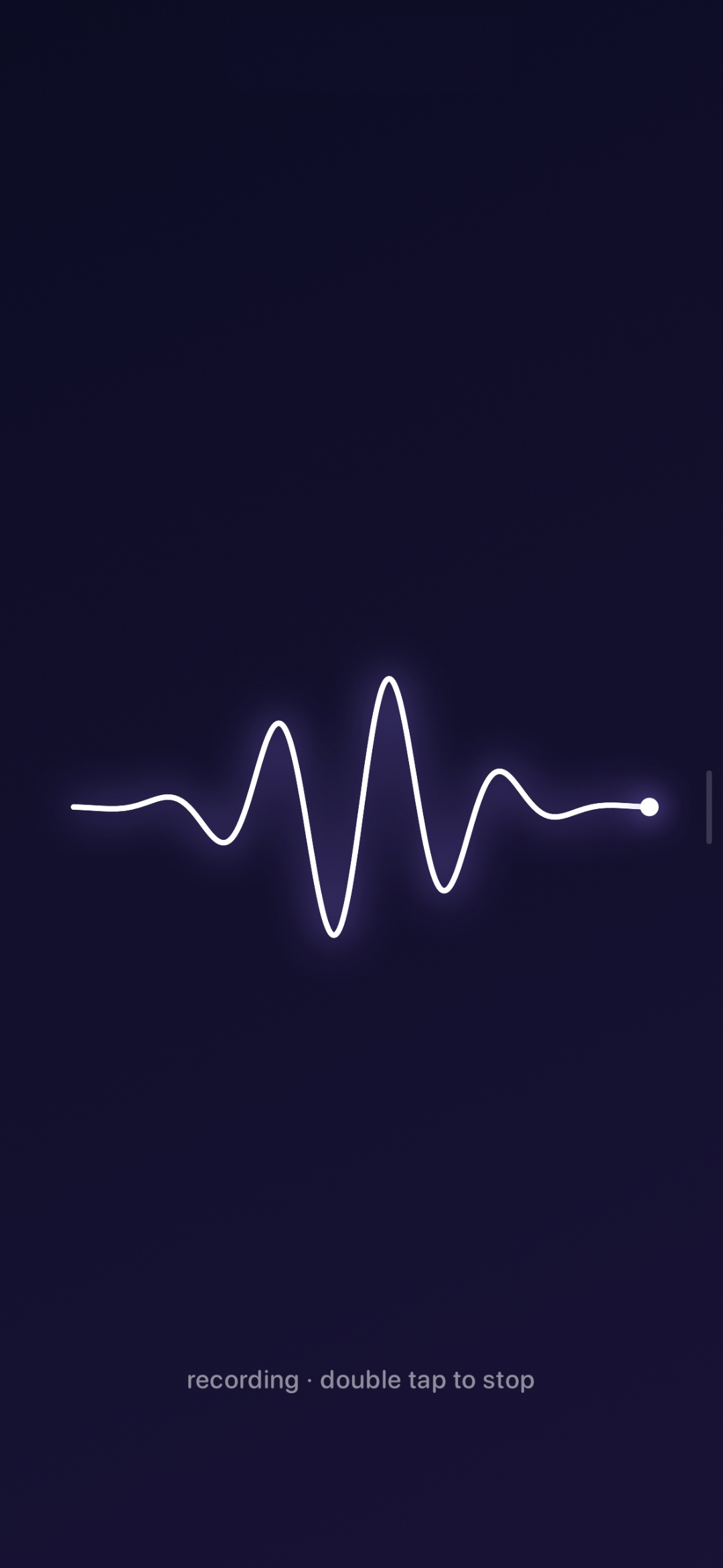 Waveform recording screen on iPhone 15 Pro